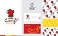 Logo of chef catering with name card and pattern