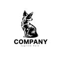 Logo chihuahua dog. Dog vector illustration. Company logo design