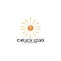 logo church.christian symbol,the bible and the cross of jesus christ-