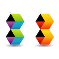 Logo with colorful cubes