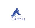 This logo is a combination of the letter a and horse.