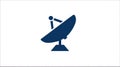 Satellite Dish Icon Communication, Technology, and Signal Reception Royalty Free Stock Photo