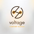 Logo for company electrical symbol Royalty Free Stock Photo