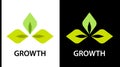 Logo company engaged in the cultivation of plants. Royalty Free Stock Photo