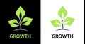 Logo company engaged in the cultivation of plants. Royalty Free Stock Photo