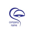 Logo of the company for the sale or production of lamps, simple monophonic, vector