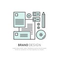 Logo Concept of Brand Design, Visual Identity, Company Merch Set