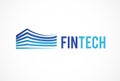 Logo concept for fintech and digital finance industry