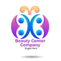 Logo Conceptual Abstract Business Symbols. Vector Signs with Gradients and Circles butterfly whitespace Royalty Free Stock Photo