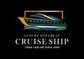 Logo cruise Ship For Travel And Tourism