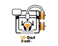 Logo 3DCast Studia Royalty Free Stock Photo