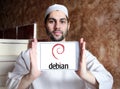 Debian computer operating system logo Royalty Free Stock Photo