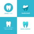 Logo dental clinic vector set