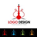 Hookah Logo Design Template Royalty Free Stock Photo