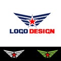 Star Wing Logo Template