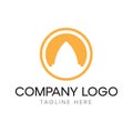 Logo Design with Abstract Temple Icon