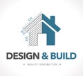 Logo - design and build Royalty Free Stock Photo