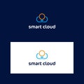 Logo design cloud and lamp Royalty Free Stock Photo