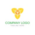 Logo Design Concept with Abstract Cambodia`s National Flower Icon Royalty Free Stock Photo