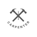 Logo design Concept about Carpenter - Fine Wood - Hand Made - Furnishing