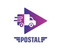 Postal Service Company Logo Design Concept Royalty Free Stock Photo