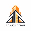 Logo design for a construction company, featuring typography and symbols representing strength and durability, Use typography in a