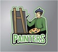 Painter logo design creative artneptunus