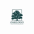Oak tree logo illustration template vector Royalty Free Stock Photo
