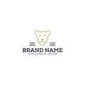 Logo design female lion head vector Royalty Free Stock Photo