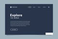 Simple travel landing page design