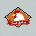 Crispy Fried Chicken Logo Design Royalty Free Stock Photo