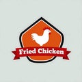 Crispy Fried Chicken Logo Design Royalty Free Stock Photo