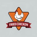 Crispy Fried Chicken Logo Design Royalty Free Stock Photo