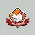 Crispy Fried Chicken Logo Design Royalty Free Stock Photo