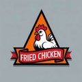 Crispy Fried Chicken Logo Design Royalty Free Stock Photo