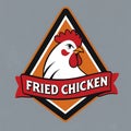 Crispy Fried Chicken Logo Design Royalty Free Stock Photo