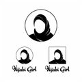 Logo Design for Hijabi Girl Vector Royalty Free Stock Photo