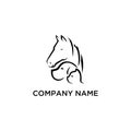 Logo design Horse Dog Cat vector Royalty Free Stock Photo