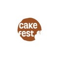 Logo design idea with cake fest concept