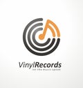 Logo design idea for music store or vinyl records shop