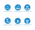 Vector logo design illustration for law firm business, attorney, advocate, court justice