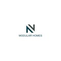 logo design inspiration for architectural modular homes company inspired from abstract letter N