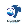 logo design laundry icon washing machine with bubbles for business clothes wash cleans modern template