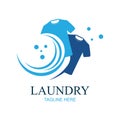 logo design laundry icon washing machine with bubbles for business clothes wash cleans modern template