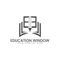 Education window logo vector.