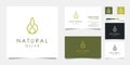Logo design natural olive oil Royalty Free Stock Photo