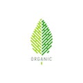 Logo design for organic and natural products. Healthy lifestyle and vegan sign