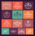 Logo design in retro style collection Royalty Free Stock Photo