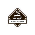 Logo design for small bakery. Vector cup cake. editable stroke. isolated black baground