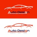 Logo design with sports car